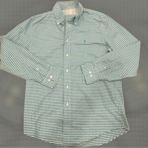 Men’s Brooks Brothers Supima Cotton Original Polo Shirt Large Blue Checkered